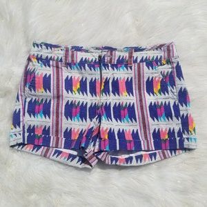 American Eagle Aztec Print Midi Shorts Sz 8